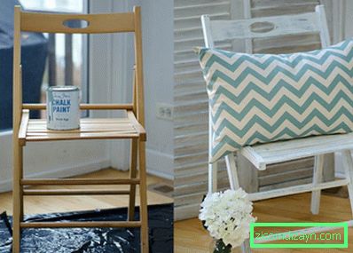 Сгъваем стол преди и след боядисване